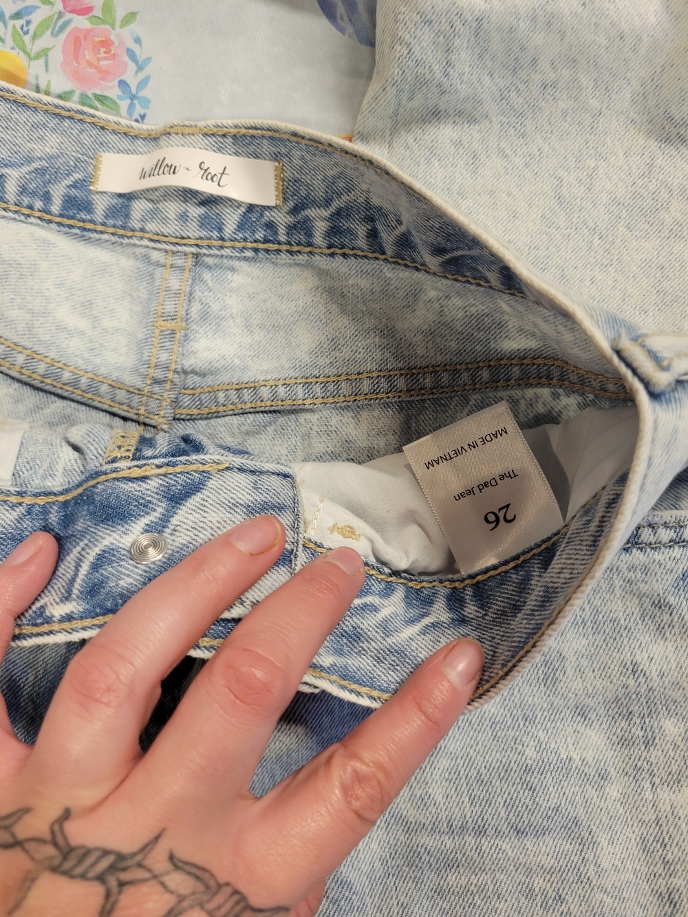 Willow & Root High-Rise Light Blue Wash Jeans - 26